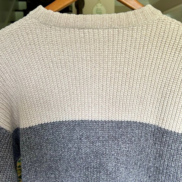 NWT Lulus Colors of Autumn Beige Multi Striped Chenille Knit Sweater Dress Sz L - Picture 6 of 12